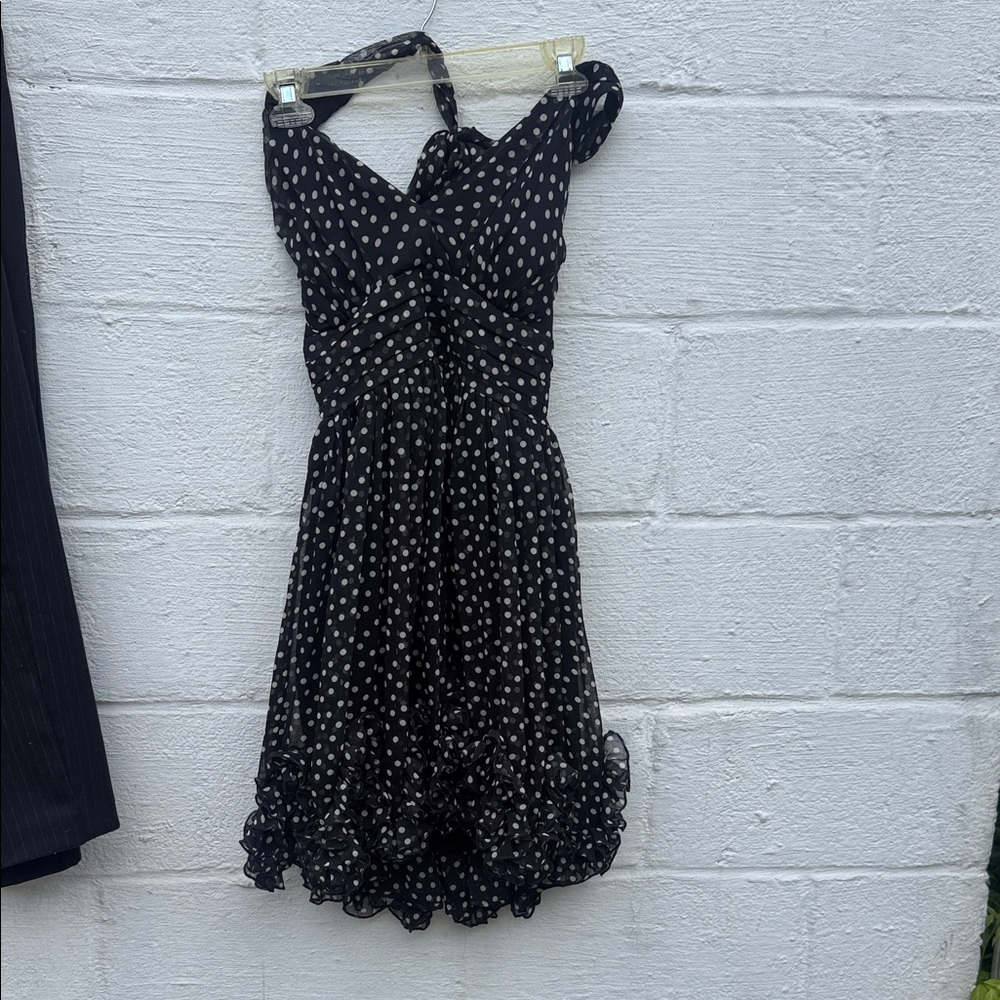 Twenty Black Polka Dot Mini Dress